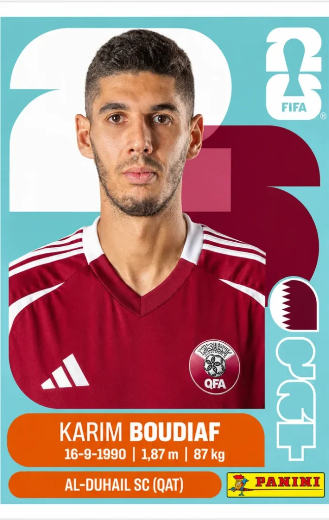 Karim Boudiaf Qatar Base Sticker Panini World Cup 2026