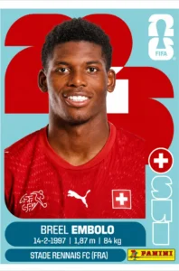 Breel Embolo Switzerland Base Sticker Panini World Cup 2026