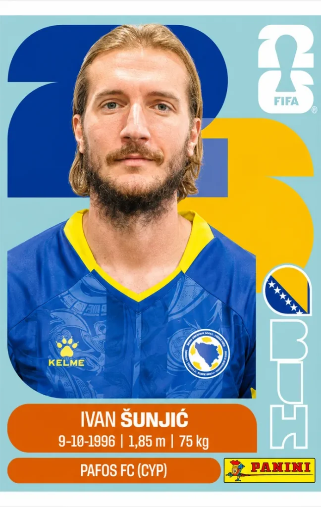 Ivan Sunjic Croatia Base Sticker Panini World Cup 2026
