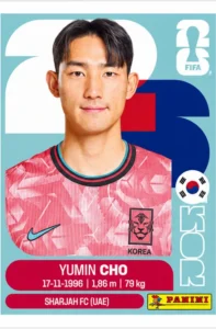 Yumin Cho South Korea Base Sticker Panini World Cup 2026