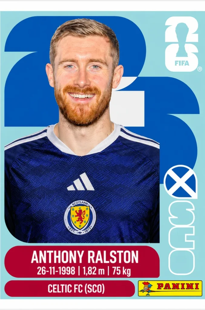 Anthony Ralston Scotland Base Sticker Panini World Cup 2026