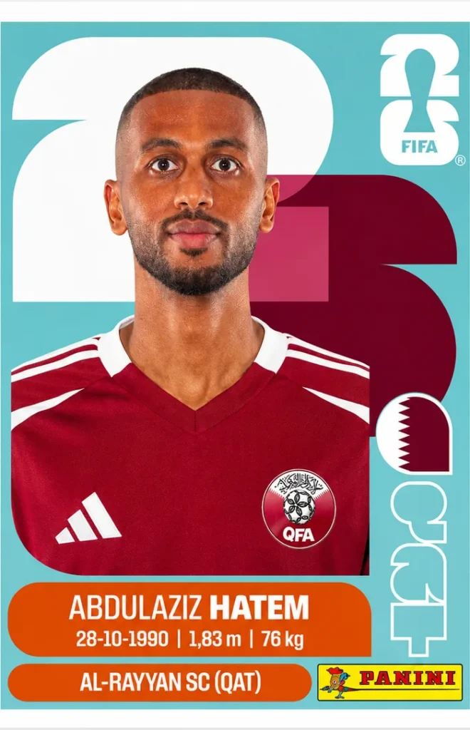 Abdulaziz Hatem Qatar Base Sticker Panini World Cup 2026