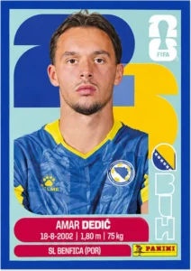 Amar Dedic Bosnia Base Sticker Panini World Cup 2026