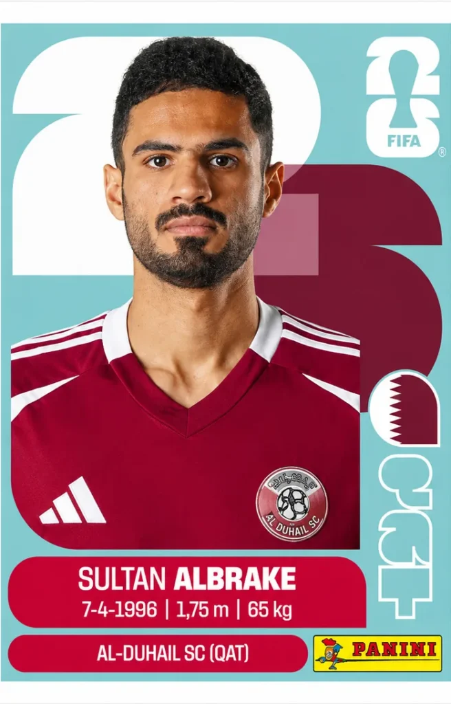 Sultan Albrake Qatar Base Sticker Panini World Cup 2026