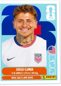 Diego Luna USA Base Sticker Panini World Cup 2026