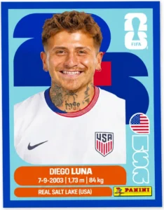 Diego Luna USA Base Sticker Panini World Cup 2026