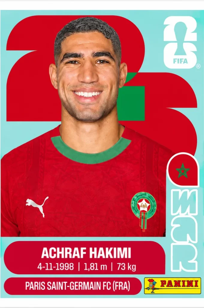 Achraf Hakimi Morocco Star Sticker Panini World Cup 2026