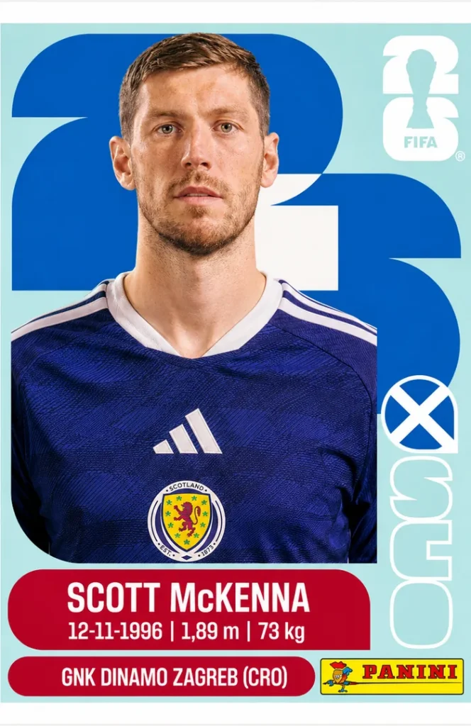 Scott McKenna Scotland Base Sticker Panini World Cup 2026