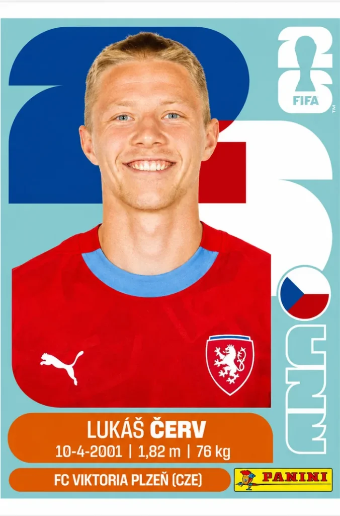 Lukas Cerv Czechia Base Sticker Panini World Cup 2026