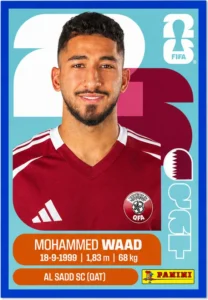 Mohammed Waad Qatar Base Sticker Panini World Cup 2026