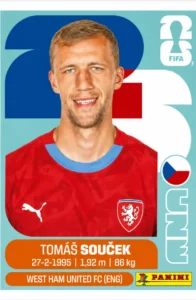 Tomas Soucek Czechia Base Sticker Panini World Cup 2026
