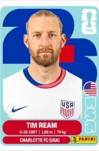Tim Ream USA Base Sticker Panini World Cup 2026