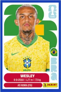 Wesley Brazil Star Sticker Panini World Cup 2026