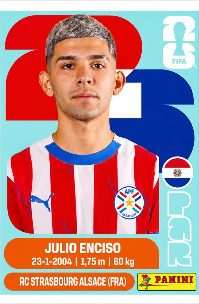 Julio Enciso Paraguay Base Sticker Panini World Cup 2026