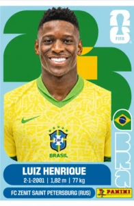 Luiz Henrique Brazil Star Sticker Panini World Cup 2026