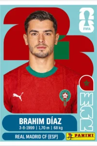 Brahim Diaz Morocco Base Sticker Panini World Cup 2026