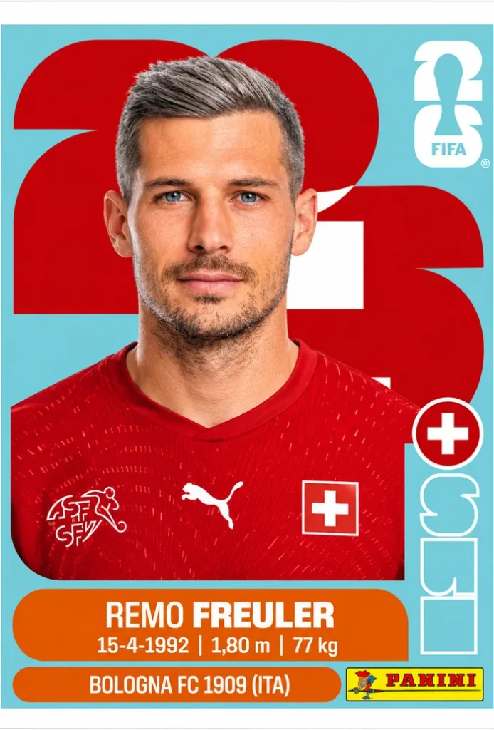 Remo Freuler Switzerland Base Sticker Panini World Cup 2026