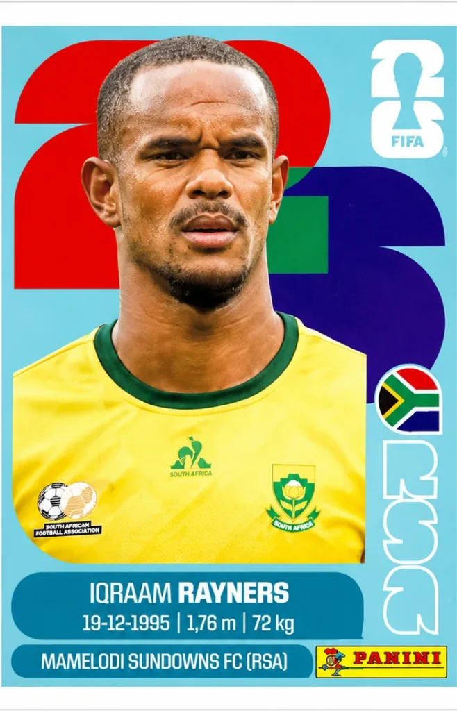 Iqraam Rayners South Africa Base Sticker Panini World Cup 2026