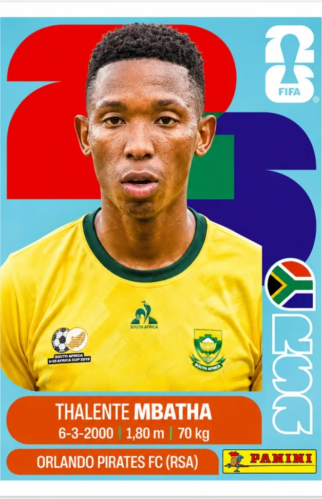 Thalente Mbatha South Africa Base Sticker Panini World Cup 2026