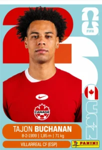 Tajon Buchanan Canada Base Sticker Panini World Cup 2026
