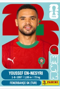 Youssef En-Nesyri Morocco Base Sticker Panini World Cup 2026