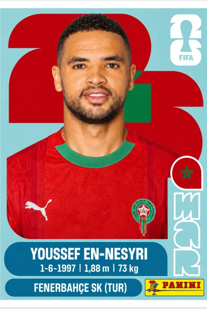 Youssef En-Nesyri Morocco Base Sticker Panini World Cup 2026