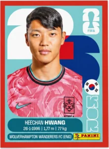 Heechan Hwang South Korea Parallel Sticker Panini World Cup 2026
