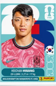 Heechan Hwang South Korea Base Sticker Panini World Cup 2026