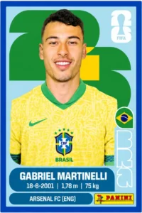 Gabriel Martinelli Brazil Star Sticker Panini World Cup 2026