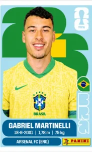 Gabriel Martinelli Brazil Star Sticker Panini World Cup 2026