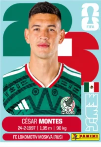 Cesar Montes Mexico Base Sticker Panini World Cup 2026