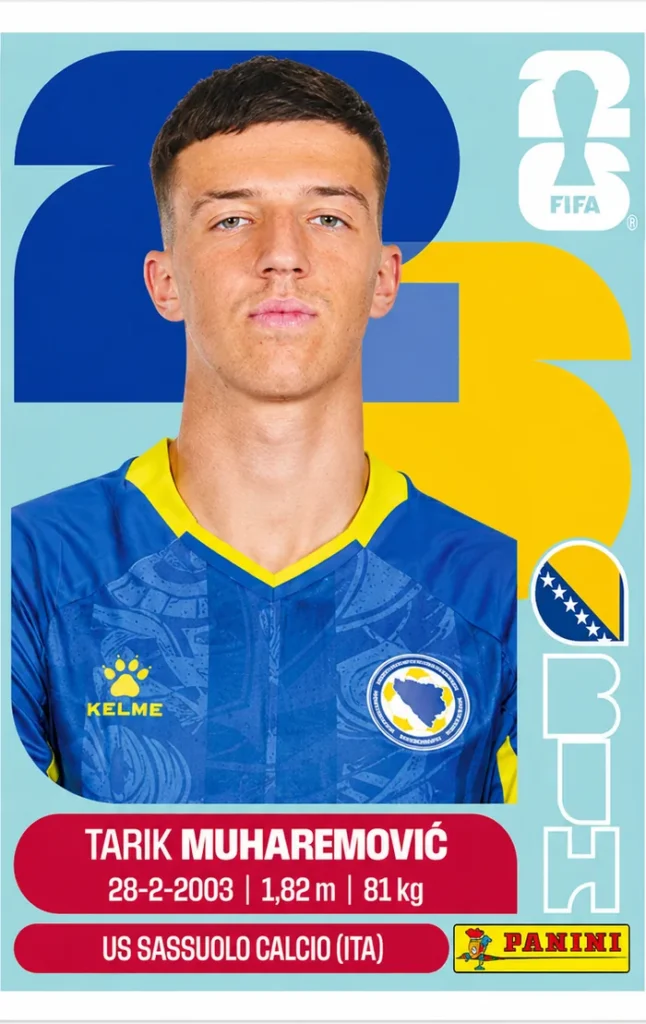Tarik Muharemovic Bosnia Base Sticker Panini World Cup 2026