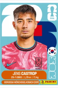 Jens Castrop South Korea Base Sticker Panini World Cup 2026