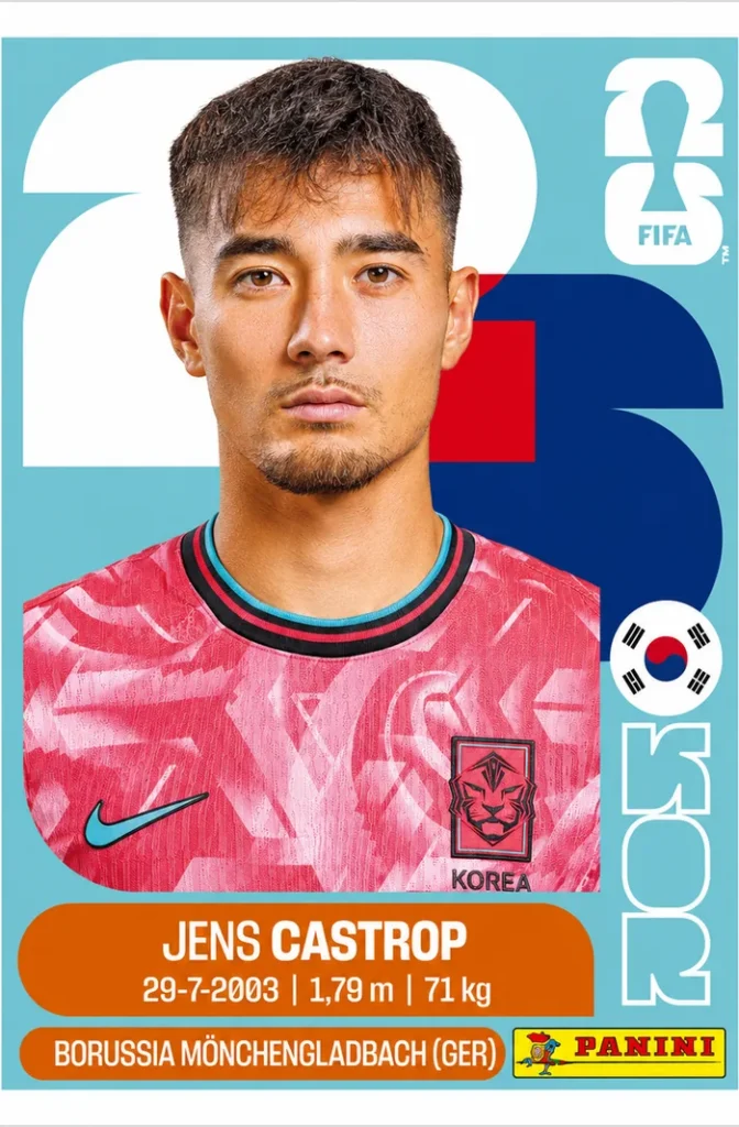 Jens Castrop South Korea Base Sticker Panini World Cup 2026