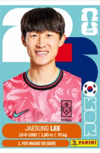 Jaesung Lee South Korea Base Sticker Panini World Cup 2026