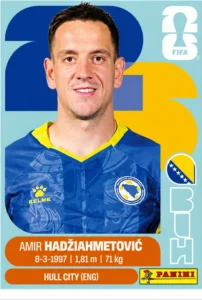 Amir Hadziahmetovic Bosnia Base Sticker Panini World Cup 2026