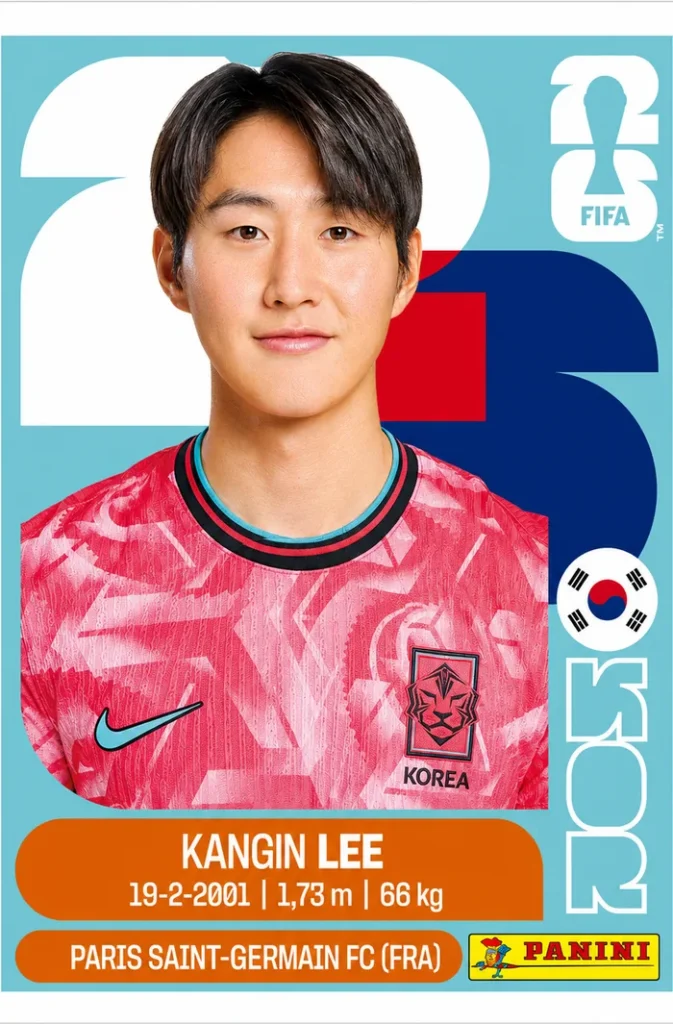 Kangin Lee South Korea Base Sticker Panini World Cup 2026