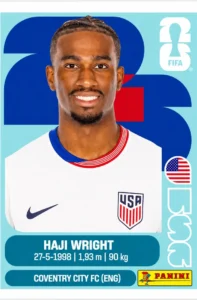 Haji Wright USA Base Sticker Panini World Cup 2026