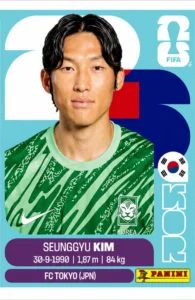 Seunggyu Kim South Korea Base Sticker Panini World Cup 2026