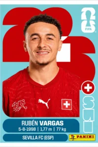Ruben Vargas Switzerland Base Sticker Panini World Cup 2026