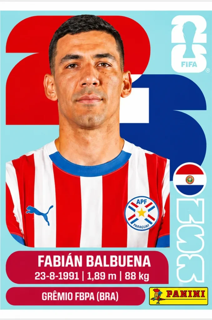 Fabian Balbuena Paraguay Base Sticker Panini World Cup 2026