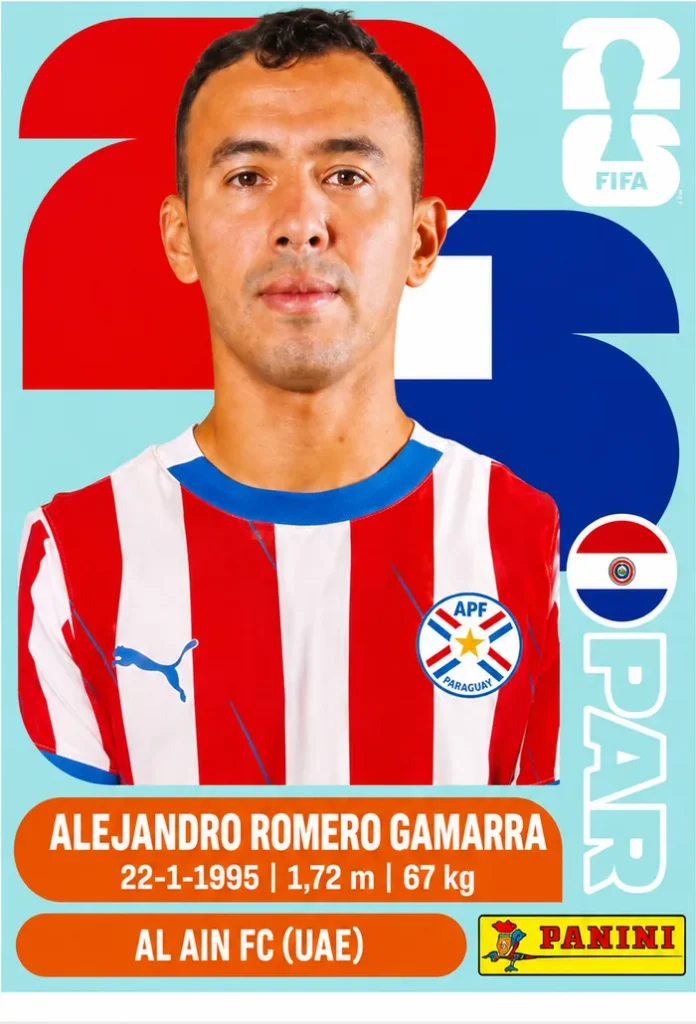 Alejandro Romero Gamarra Paraguay Base Sticker Panini World Cup 2026