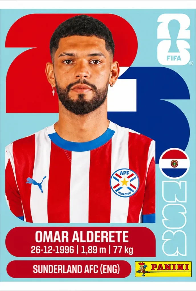 Omar Alderete Paraguay Base Sticker Panini World Cup 2026