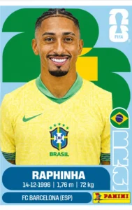 Raphinha Brazil Star Sticker Panini World Cup 2026