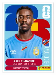 Panini WC2026 – Axel Tuanzebe (DR Congo)