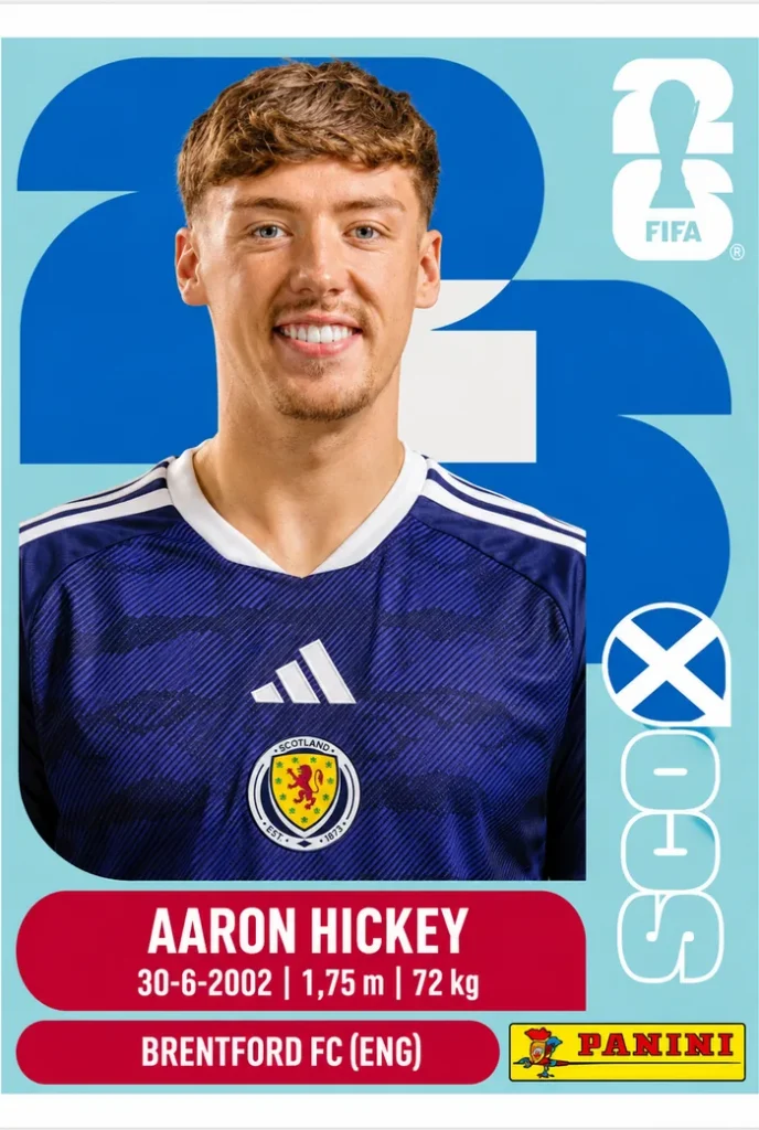 Aaron Hickey Scotland Base Sticker Panini World Cup 2026