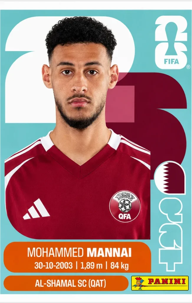 Mohammed Mannai Qatar Base Sticker Panini World Cup 2026